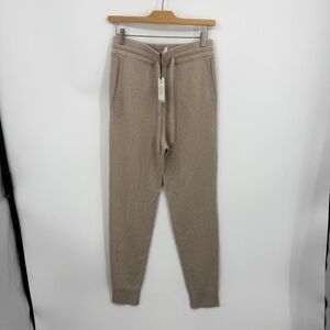 Van Winkle & Co Cashmere Lounge Jogger jute beige sz S Cozy Soft Gift Pocket NWT